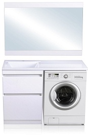 Style Line Мебель для ванной Даллас 120 Люкс L, белая – фотография-1